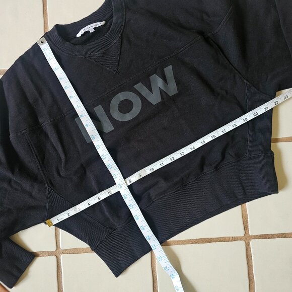 Rebecca Minkoff NOW Cropped Sweatshirt, S, Black - Picture 3 of 7